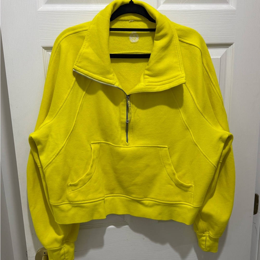 Lululemon Scuba Oversized Yellow Half-Zip Women's Sweater